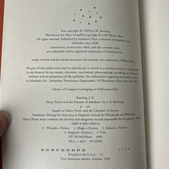 Harry Potter And The Prisoner Of Azkaban 1999 1st First Edition- Missing Cover - Picture 6 of 6